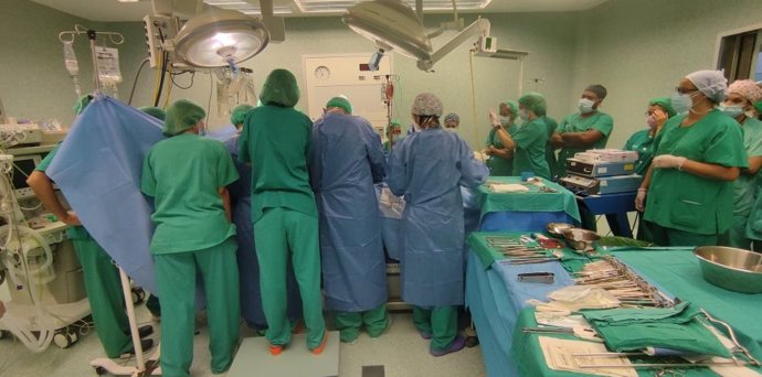 Foto de archivo de un trasplante realizado en el Hospital U. Miguel Servet de Zaragoza.