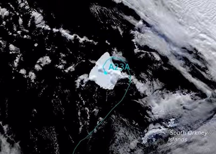 El megaiceberg A23a se escapa después de meses en el vórtice oceánico