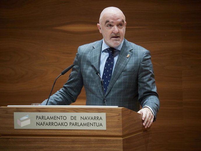 Archivo - El portavoz de UPN en el Parlamento de Navarra, Javier Esparza.