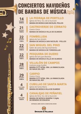 Cartel de los conciertos navideños.