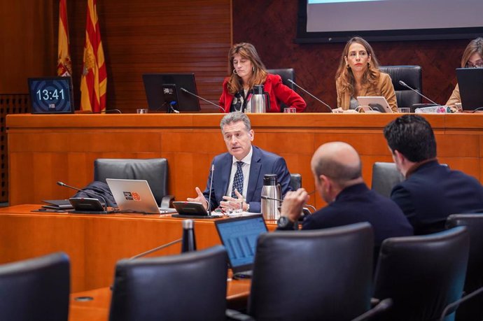 El presidente del Tribunal Superior de Justicia de Aragón (TSJA), Manuel Bellido, en las Cortes de Aragón.