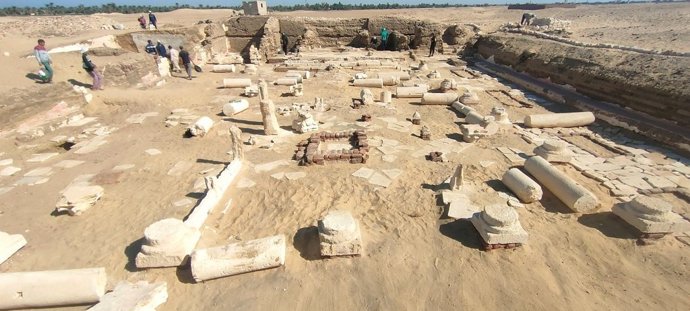 Excavación en Oxirrinco (Egipto).