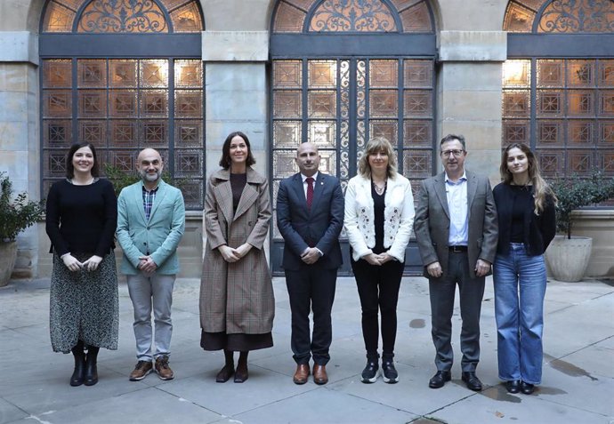 En el encuentro de este lunes en Pamplona.