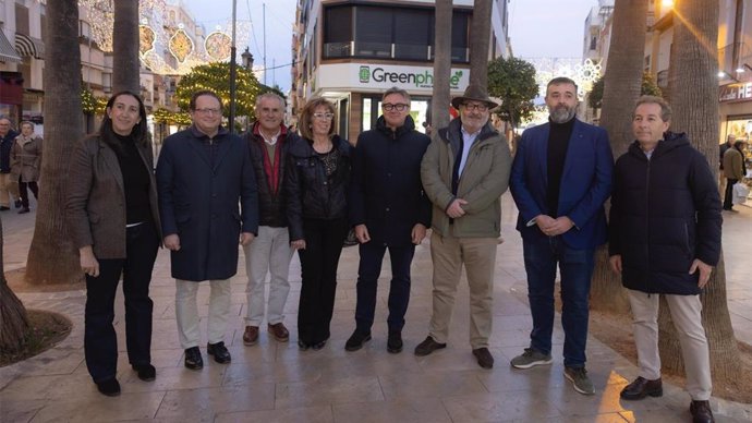 El portavoz del Grupo Parlamentario Vox en Andalucía, Manuel Gavira, en su visita al municipio de Puente Genil.