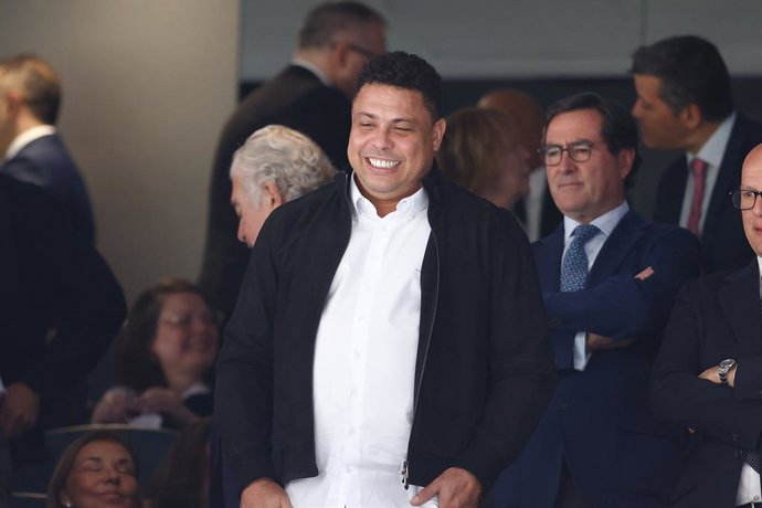 Archivo - Ronaldo Nazario, President of Real Valladolid, smiles during the spanish league, La Liga Santander, football match played between Real Madrid and Real Valladolid at Santiago Bernabeu stadium on April 02, 2023, in Madrid, Spain.