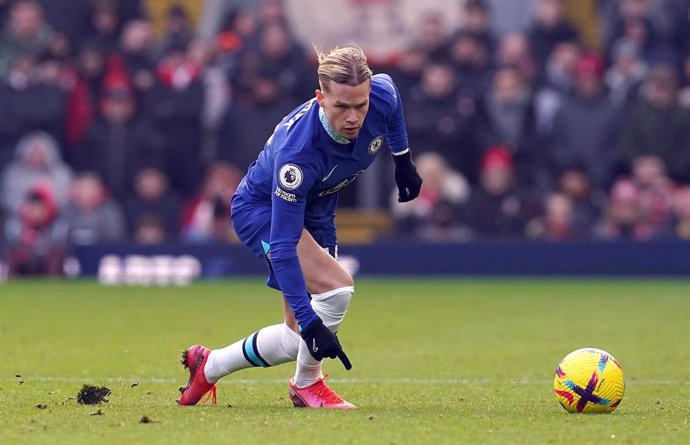 Archivo - 21 January 2023, United Kingdom, Liverpool: Chelsea's Mykhailo Mudryk in action during the English Premier League soccer match between Liverpool and Chelsea at Anfield. Photo: Martin Rickett/PA Wire/dpa