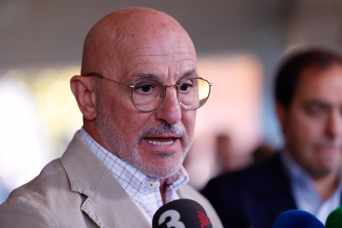 Archivo - Luis de la Fuente attends an interview during the MARCA Football Awards 2023-24 gala at Ciudad del Futbol of RFEF on November 11, 2024, in Las Rozas, Madrid, Spain.