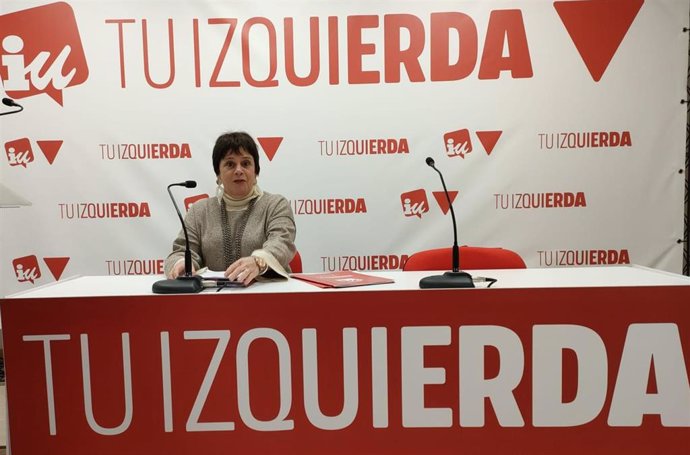 La diputada de IU, Henar Moreno, en comparecencia de prensa