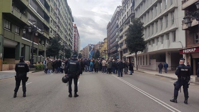 Movilización trabajadores de Hunosa.