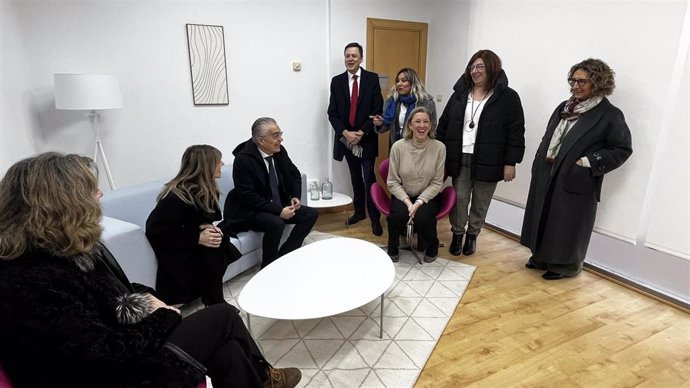 Blanco, durante la visita al nuevo centro 'Atiendo' en Burgos.