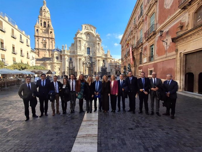 Presentación de la Capitalidad Española de la Economía Social, en la plaza de Belluga de Murcia