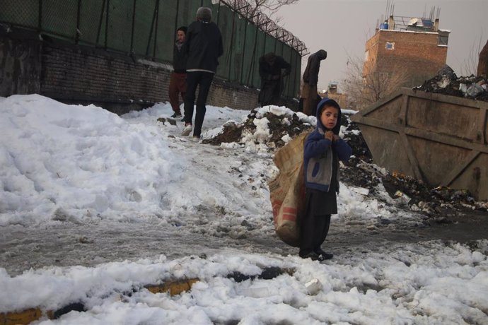 Archivo - Temporal de nieve en Kabul, Afganistán