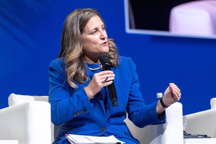 Archivo - Chrystia Freeland, exministra de Finanzas de Canadá