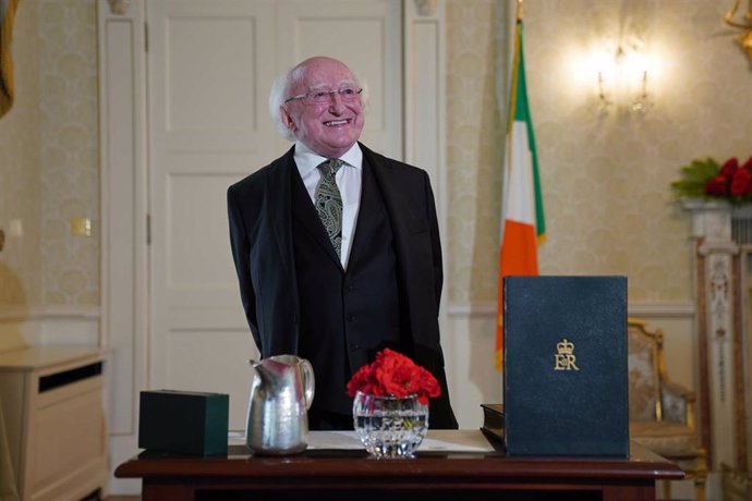 Archivo - El presidente de Irlanda, Michael D. Higgins