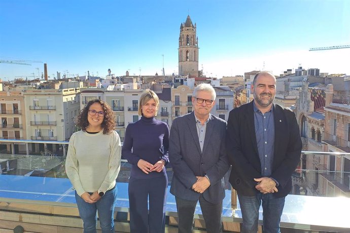 Patricia Ortega, Noemí Llauradó, Rubèn Peris y Enrique Martín (concejal de Salud y Deporte Ajuntament de Reus).