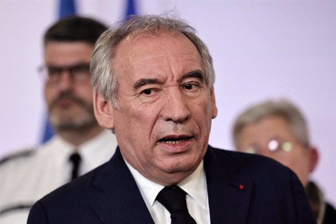 14 December 2024, France, Paris: French Prime Minister Francois Bayrou gives a statement after a meeting at the crisis center of the Ministry of the Interior about the situation in Mayotte, which was devastated by tropical cyclone Chido. Photo: Stephane D