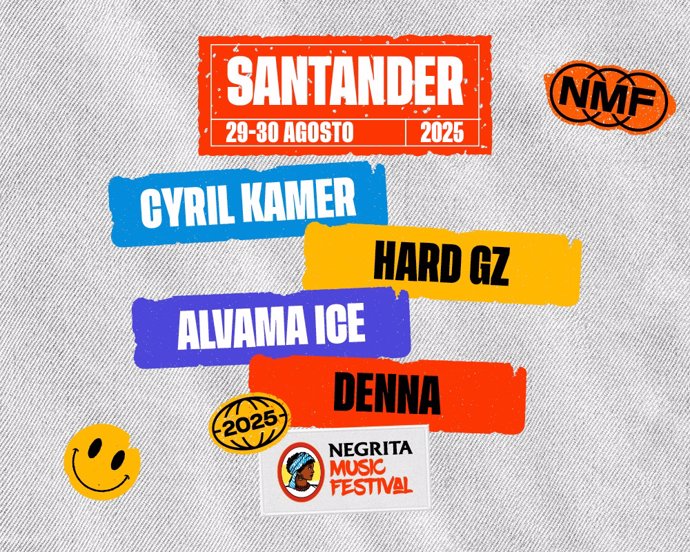 Cartel de los primeros artistas confirmados del Negrita Music Festival Santander 2025