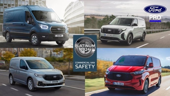 La Ford Transit obtiene el premio de seguridad 'Platino' de la autoridad Euro NCAP.