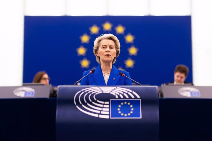 Ursula Von der Leyen, presidenta de la Comisión Europea, comparece ante la Eurocámara