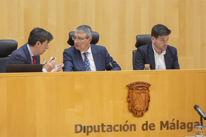 Un momento de la celebración del Pleno ordinario de diciembre de la Diputación de Málaga, en la que se ha aprobado definitivamente el presupuesto de 2025.