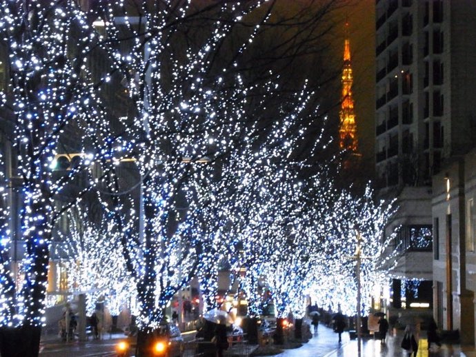 Iluminación en Roppongi