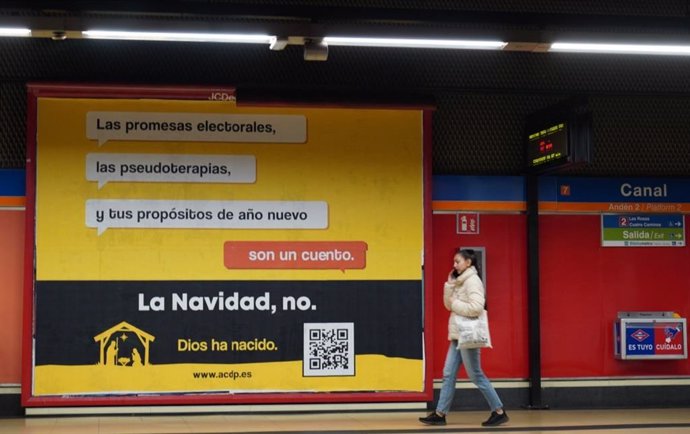 Un cartel de la campaña de Navidad de la ACdP 2024.