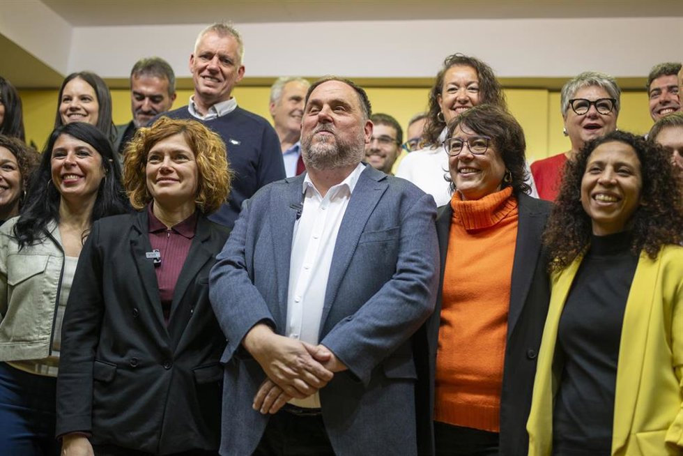 Oriol Junqueras durante la votación de la segunda vuelta del 30 Congreso Nacional de ERC, a 14 de diciembre de 2024, en Barcelona, Catalunya (España). Unos 8.000 militantes de ERC están llamados a participar por vía telemática en las votaciones para ele