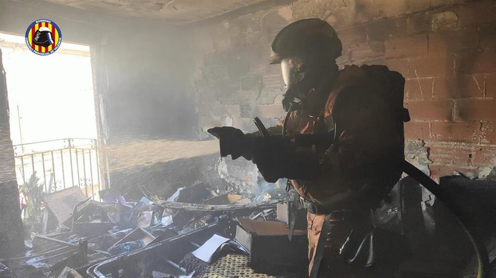Incendio en una vivienda en Catarroja