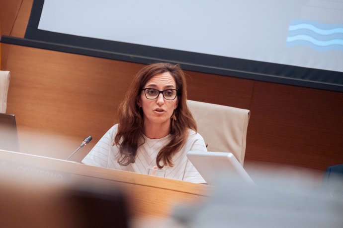 La ministra de Sanidad, Mónica García, comparece a petición propia en la Comisión de Sanidad para hacer balance de la legislatura, en el Congreso de los Diputados, a 18 de diciembre de 2024, en Madrid (España).