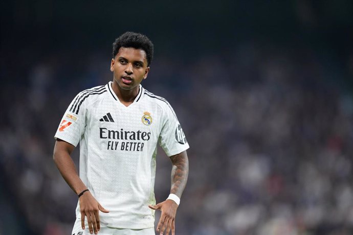 Rodrygo Goes, en un partido con el Real Madrid.