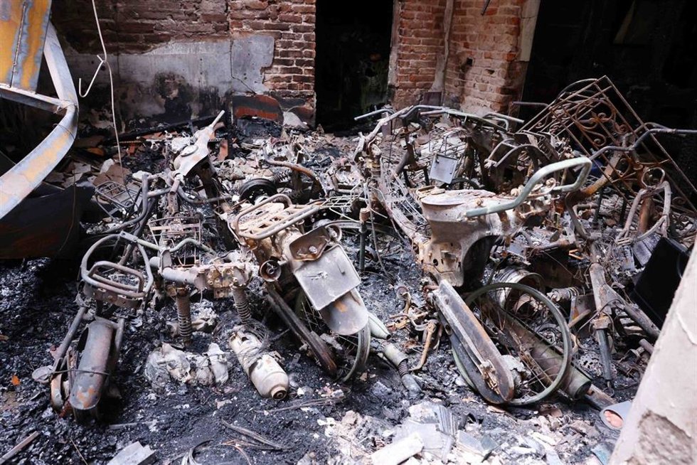 Archivo - Imagen de archivo de un incendio en la capital de Vietnam, Hanoi