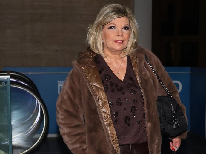 Terelu Campos acude a la cena de navidad que organiza la productora de televisión 'Mandarina'