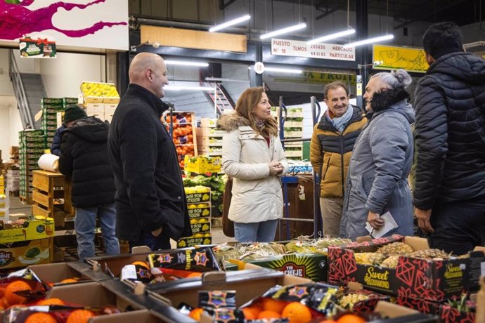 La alcaldesa de Zaragoza, Natalia Chueca, en Mercazaragoza