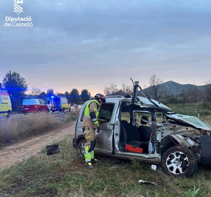 Accident en la CV-15, a Vilafamés