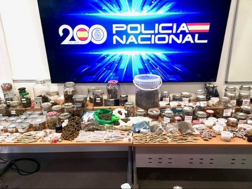 Marihuana incautada en una operación contra el tráfico de drogas en Rota.