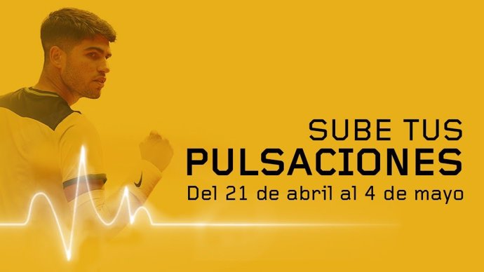 Imagen de la campaña de marketing del Muuta Madrid Opoen 2025 con Carlos Alcaraz