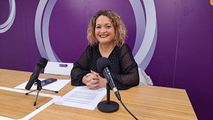 La coordinadora de Podemos Cantabria, Mercedes González.