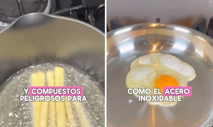 Una ingeniera de alimentos explica tres cosas que nunca hace en la cocina: "Lo correcto es desechar sartenes dañadas"