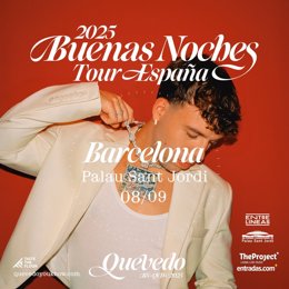 Cartel del concierto de Quevedo en Barcelona