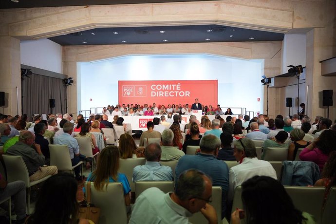 Archivo - El secretario general, Juan Espadas durante su intervención en el Comité Director, a 18 de julio de 2024, en Sevilla, Andalucía (España). (Foto de archivo).