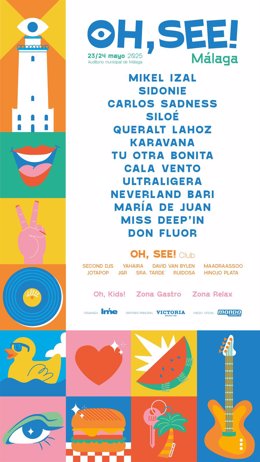 Cartel confirmado hasta la fecha de Oh, See! Málaga 2025