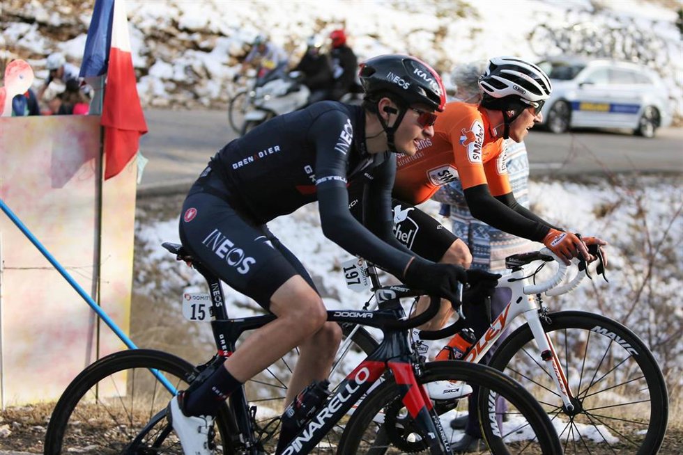 Archivo - Stephane Rosseto of St Michel - Auber93 and Carlos Rodriguez of INEOS Grenadiers during the Tour de la Provence, Stage 3, Istres  Chalet Reynard ( Mont Ventoux ) on February 13, 2021 in Bédoin, France - Photo Laurent Lairys / DPPI