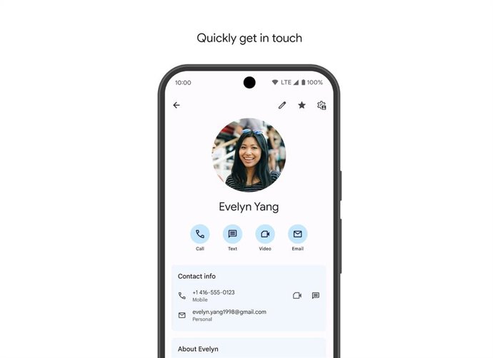 Archivo - Aplicación Contactos de Google.