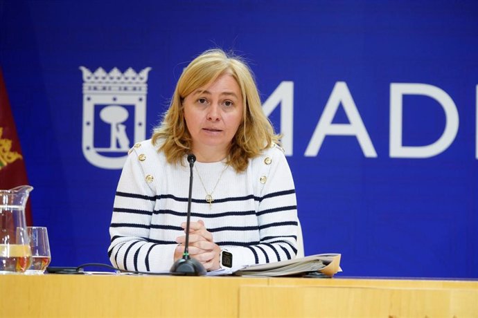 Inma Sanz durante su comparecencia en la rueda de prensa posterior a la Junta de Gobierno de este jueves