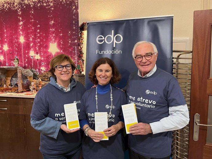 Actividad de voluntariado realizada hoy en la Cocina Económica de Oviedo junto a la Fundación EDP, en el marco de la Campaña de Navidad 2024.