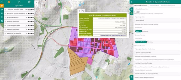 Andalucía contempla un total de 2.379 espacios productivos en todas las provincias, siendo Sevilla la que más acumula.