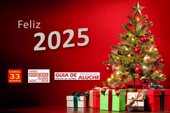 El grupo de comunicación de Canal 33 TV, Radio Intercontinental y Guía de Aluche felicitan las fiestas de Navidad a los madrileños.