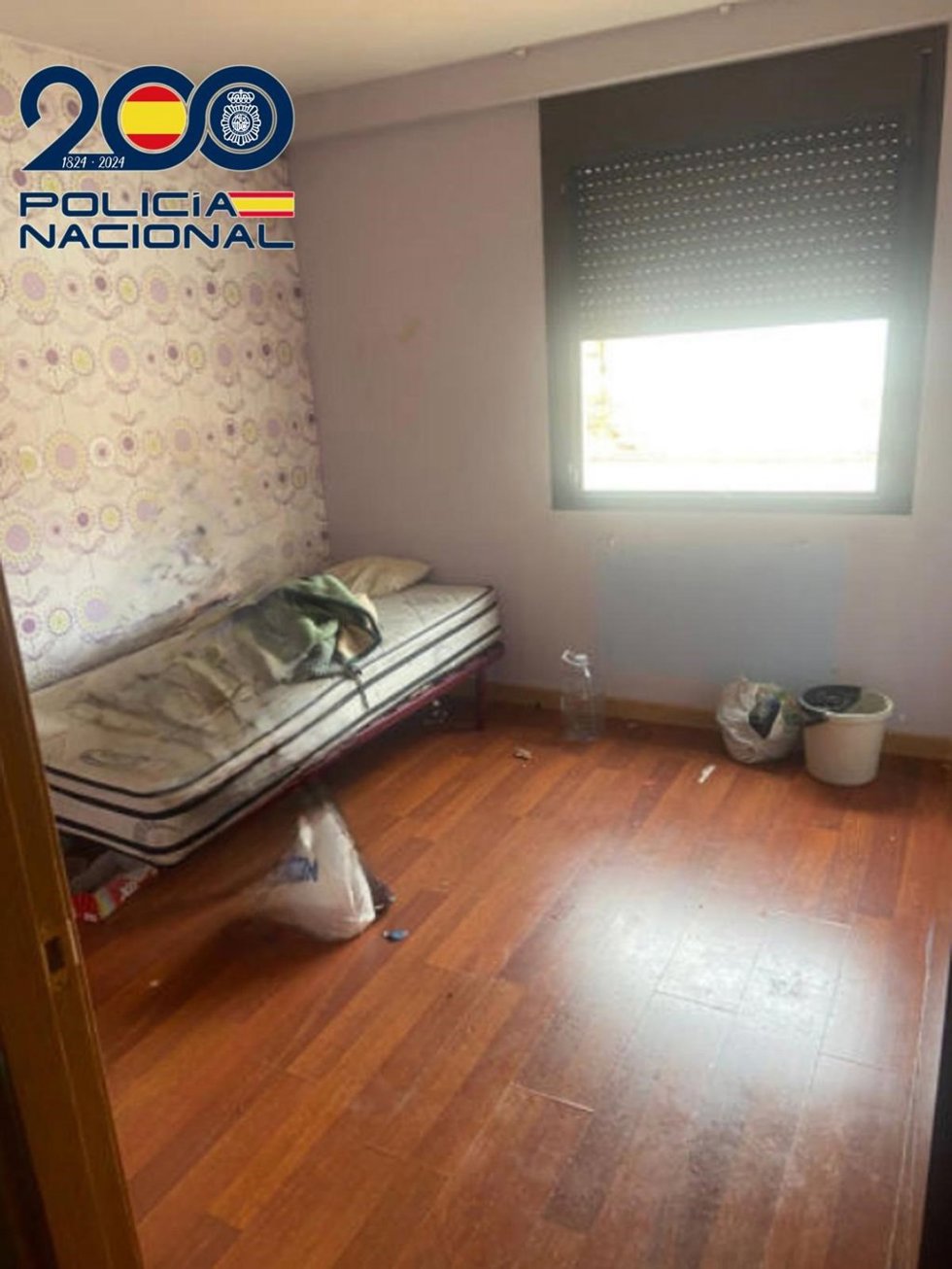Cuarto donde estuvo retenida contra su voluntad