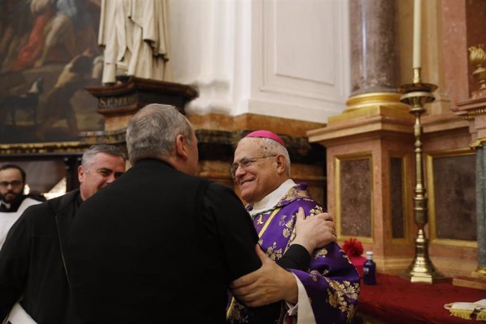 El obispo de Córdoba, Demetrio Fernández, durante la celebración.