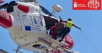 Un hombre herido moderado al sufrir una caída en el barranco de Masca, en Buenavista del Norte (Tenerife)